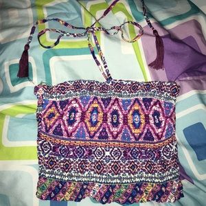 Multicolor tie tube top